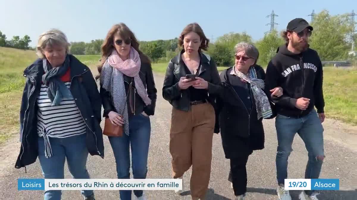 Balade en famille, animée par les énigmes proposées par les Trésors du Rhin.