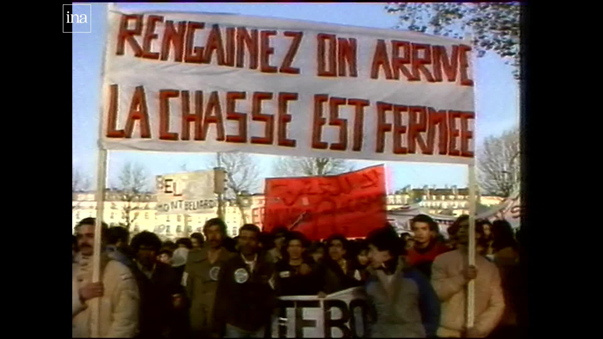 La Marche des Beurs lors de son passage à Lyon.