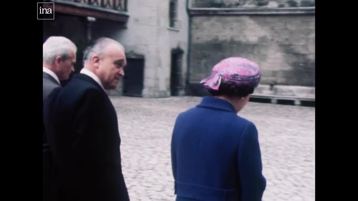 Elizabeth II lors de sa visite des hospices de Beaune en 1979