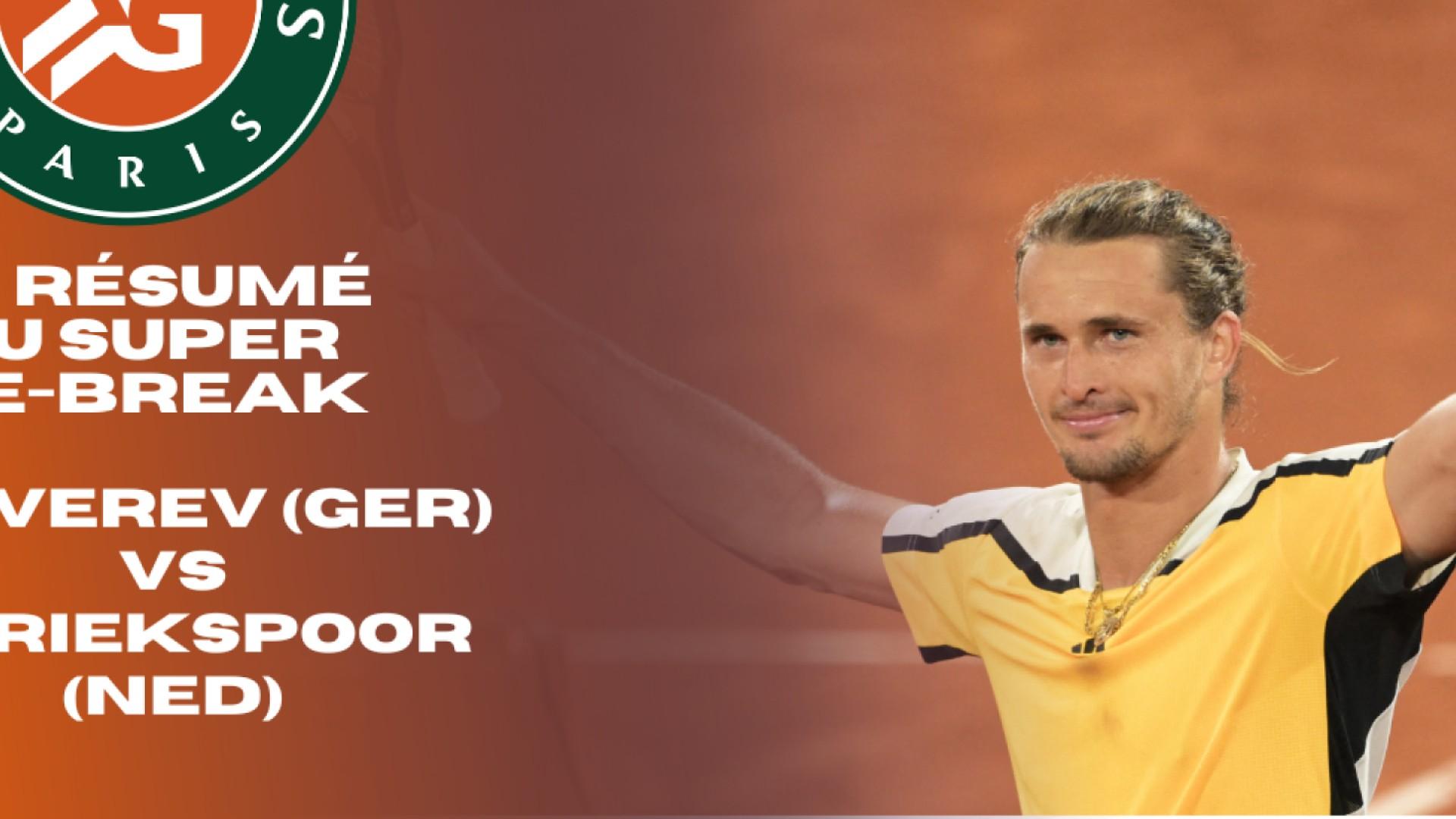 Revivez le super tie-break du match entre Alexander Zverev et Tallon Griekspoor.