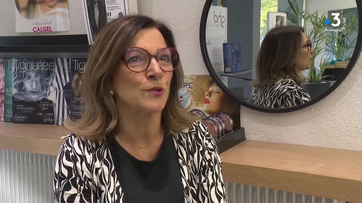 Mirela  Allceniku  coiffeuse albanaise qui a retrouvé du travail à Rennes après 9 ans de galère