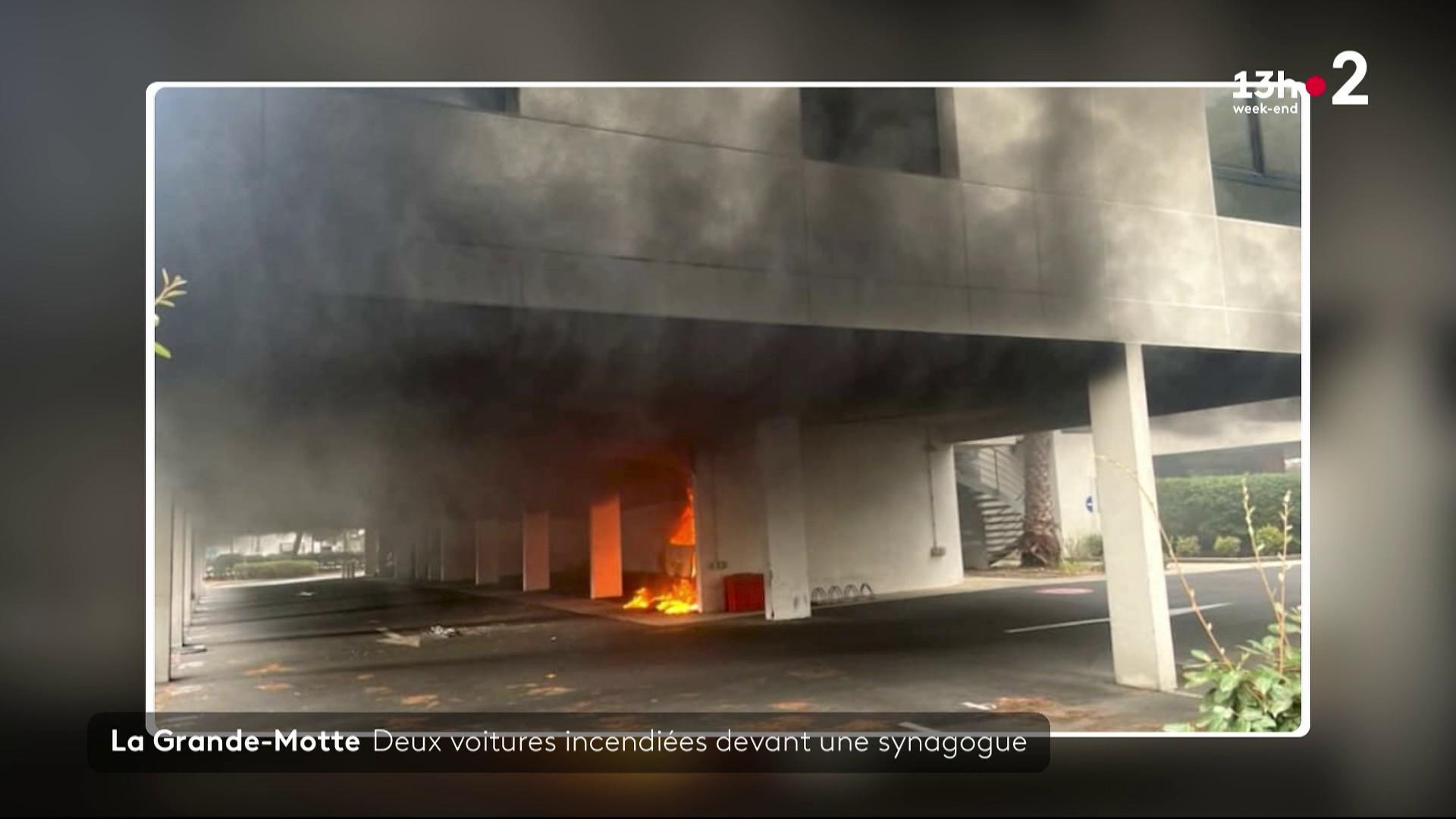 Incendie devant la synagogue de la Grande-Motte : le ministre de l'Intérieur dénonce un acte criminel