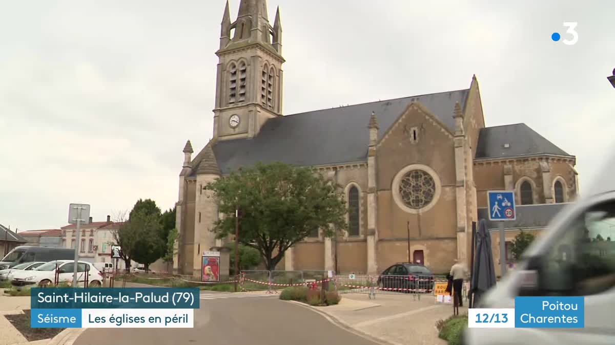 La voute de l'église d'Arçais s'est effondrée lors du séisme